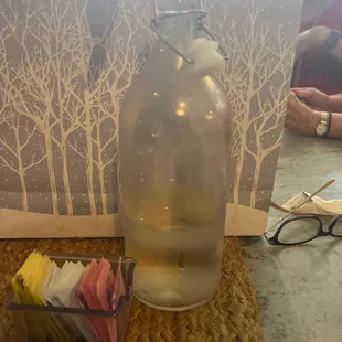 Water served in cool bottles