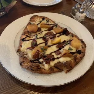 Peach and Fontina Flatbread