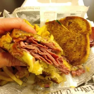 Reuben full of goodies.
