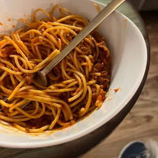 Ordered Spaghetti bolognese