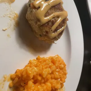 Crap Cake with risotto
