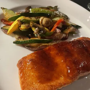 The salmon hit the spot.