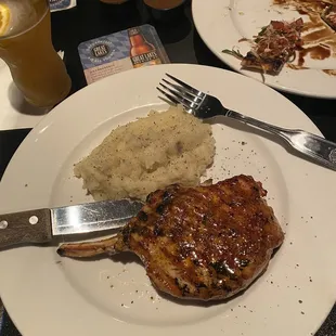 French Cut bone in pork chop.