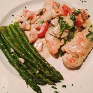 Chicken Florentine w/  Asparagus