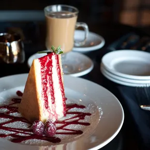a piece of cake on a plate