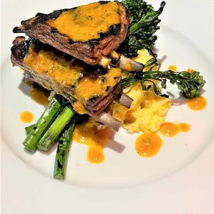 Wild Boar Ribs with Polenta
