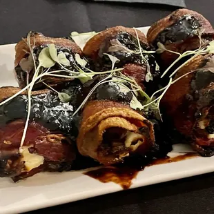 Blue Cheese Stuffed Dates Wrapped