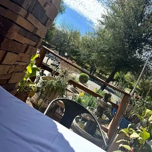 Beautiful patio for breakfast