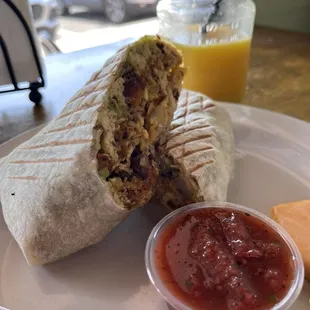 Breakfast Burrito with chorizo