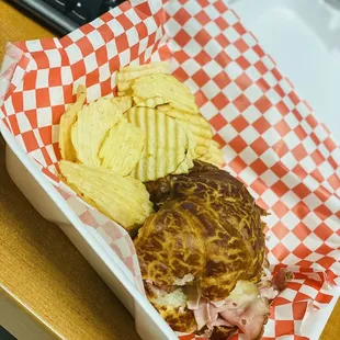 Ham and Cheese plain on croissant