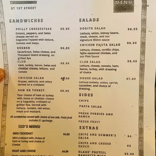 Menu and phone number (812)-414-7800