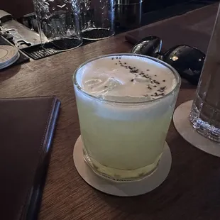 A cocktail with Pisco in it (unsure of the name)
