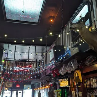 the interior of a bar