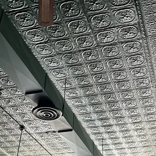 Cool tin ceilings!
