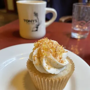 Vegan Pina Colada cupcake.