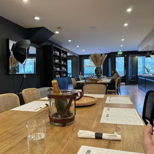 Family-style tables.
