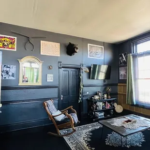 A portion of the Nikola Tesla room (no pictured the double queen beds behind me)