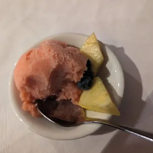 Strawberry/Pineapple sorbet