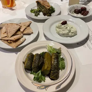 Manouri Cheese in Grape Leaves