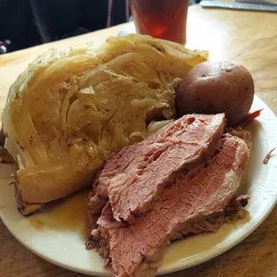 Corned beef and cabbage.