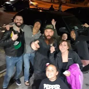 Chilling with Pepper after the show
