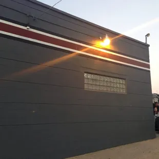 Non-obvious building front.
