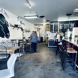 Inside seating and barista counter