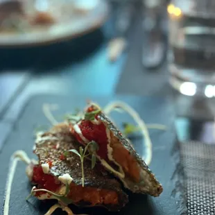 Salmon tacos