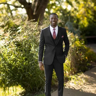 Black suits available at The Black Tie in Fresno, CA