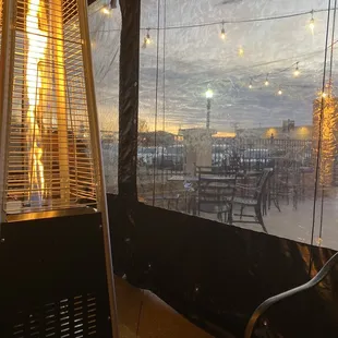 Outside heated patio
