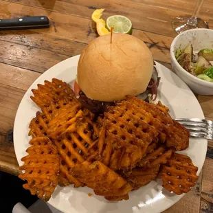 When you can&apos;t eat gluten or white potatoes, gluten free bun and sweet potatoes works.