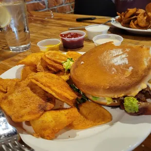 BLTP = Bacon Lettuce and Tomato plus pume to cheese with fresh potato chips
