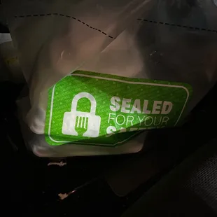 Local steakhouse togo bag to keep my food fresh!