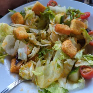 Salad with blood orange vinaigrette.