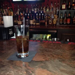 My cocktail @ The Blackstone Grille.. Double Captain and Coke made to perfection:)