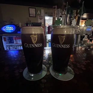 Perfectly poured Guinness.