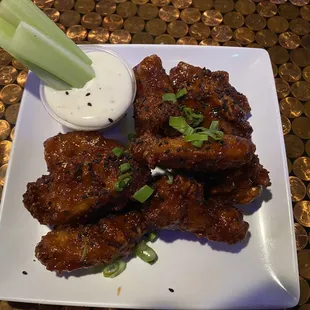 Thai Wings special $11.This was very good and will order it again. Presentation looks great too. Sweet and Spicy