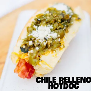 a chili relleno hotdog