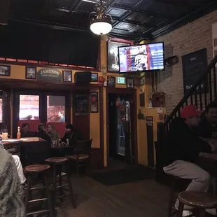 View of the bar facing the door.