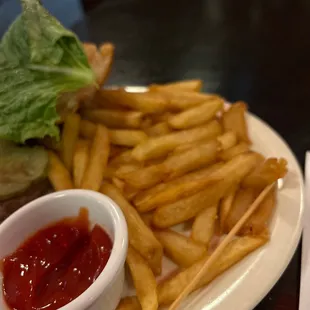 a sandwich and fries