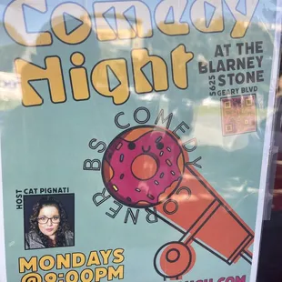 Monday is comedy night