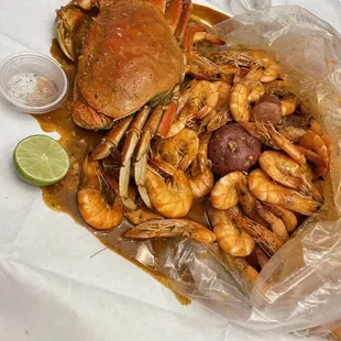 Shrimp and crab
