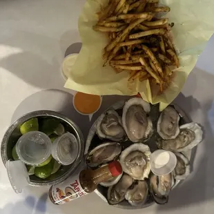 Oysters &amp; Cajun fries