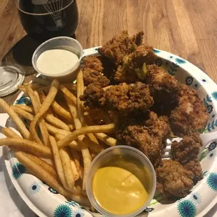 fried chicken and fries