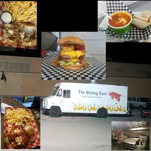The Blazing Barn can take care of all your food truck needs. We can set up at your office or business to feed your employees or customers