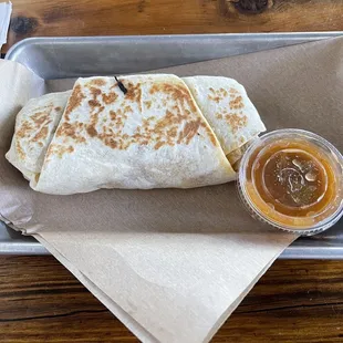 Rancher w/ side of Green Chile Sauce