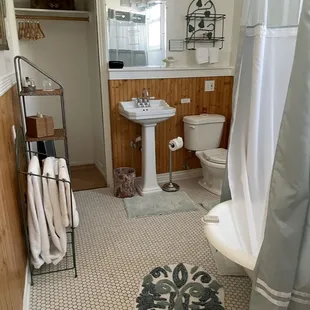 One of the bathrooms