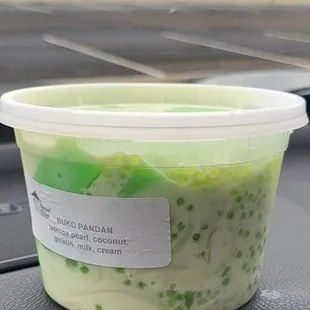 Buko pandan. Creamy, not overly sweet and lot of different texture of jelly. A good afternoon dessert.