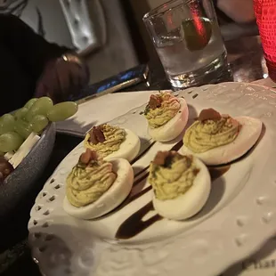 The deviled eggs were great