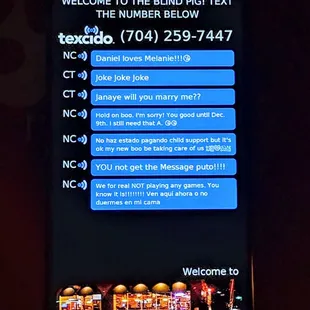 Text a message on TV for all to see